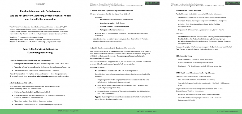 kundensegmentierung uebersicht