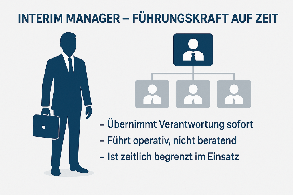 Übersichtsgrafik was einen Interim Manager ausmacht