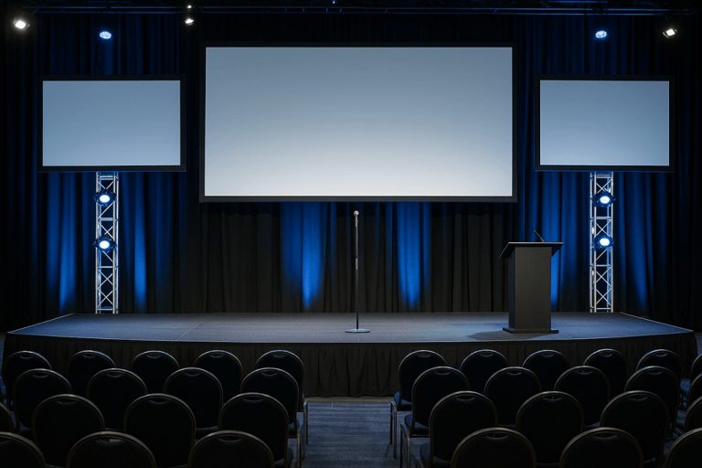 keynote buehne medium drei monitore